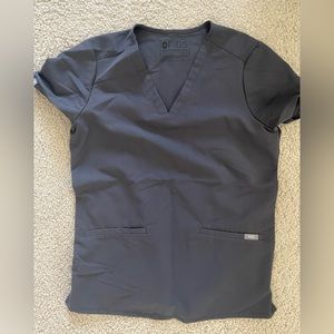 Figs XS Charcoal Gray Scrub Top